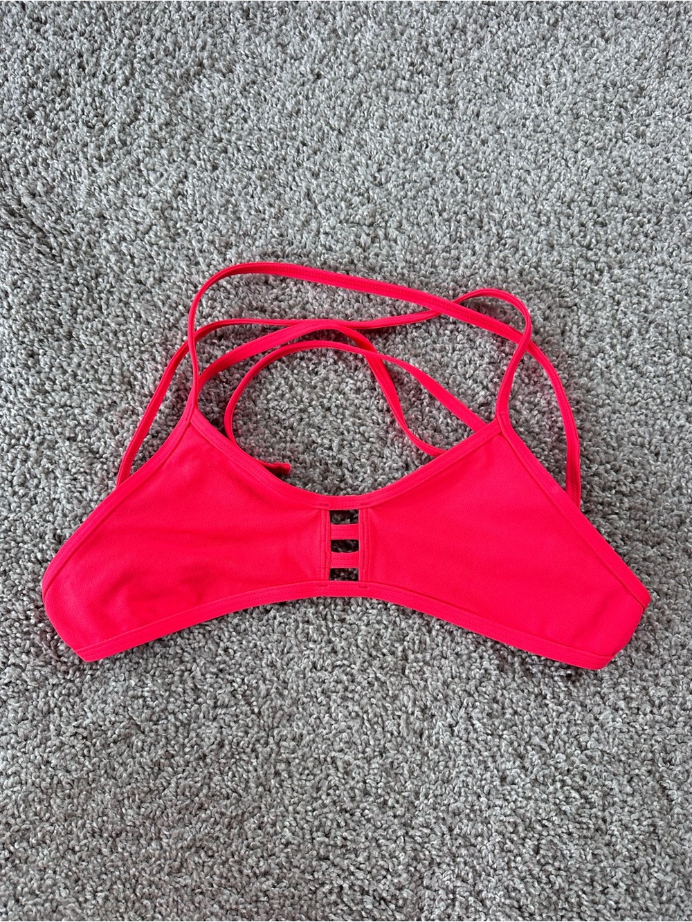 Jolyn Tomcat Swim Top in Strawberry size Large